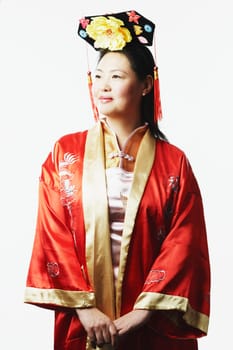 Close-up of a mid adult woman looking sideways