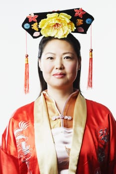 Portrait of a mid adult woman grinning