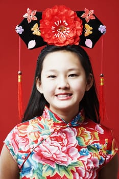 Portrait of a teenage girl smiling