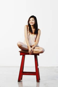 Portrait of a young woman smiling