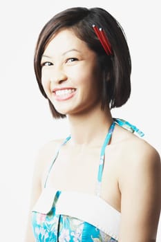 Portrait of a young woman smiling