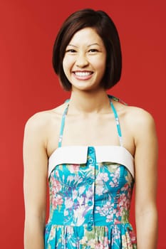 Portrait of a young woman smiling