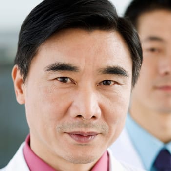 Portrait of two male doctors