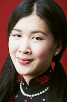 Portrait of a young woman smiling
