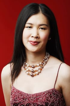 Portrait of a young woman smiling