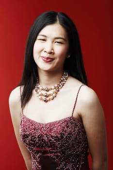 Portrait of a young woman smiling