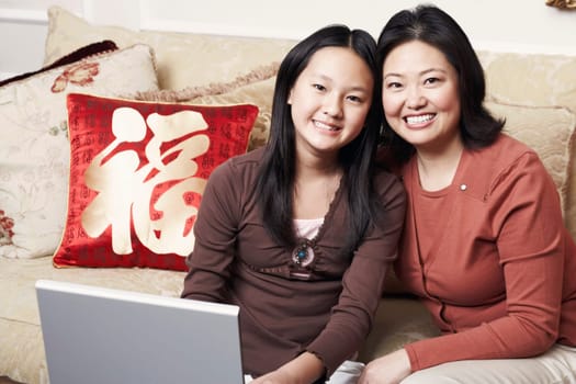 Portrait of a daughter and her mother