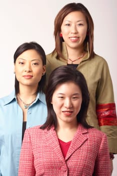 Portrait of three businesswomen smiling