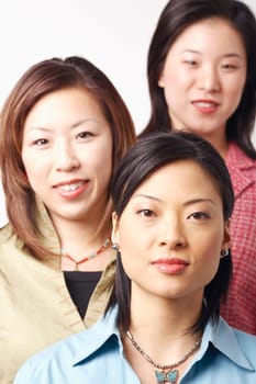 Portrait of three businesswomen smiling