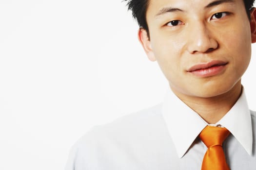 Portrait of a young man thinking