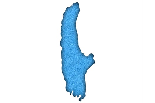 Map Lake Ammer on blue felt