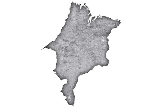 Map of Maranhao on weathered concrete