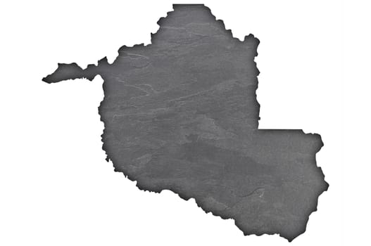 Map of Rondonia on dark slate
