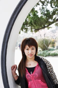 Portrait of a young woman smiling