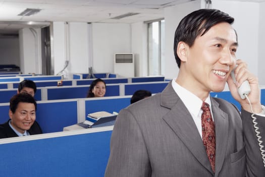 Business executives working in an office