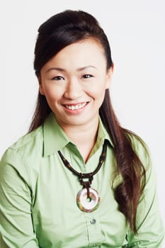 Portrait of a young woman smiling