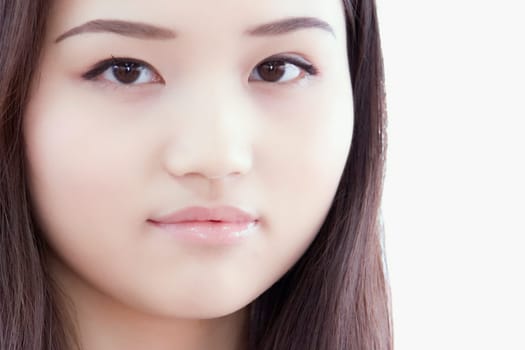 Portrait of a young woman thinking
