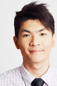 Portrait of a businessman smirking