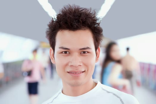 Portrait of a young man smiling