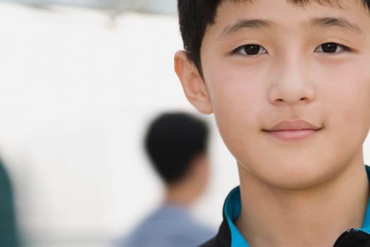 Portrait of a teenage boy smiling