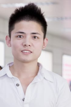 Portrait of a young man smiling