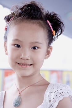 Portrait of a girl smiling