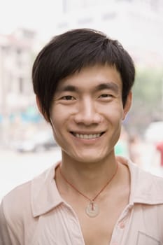 Portrait of a young man smiling