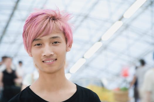 Portrait of a young man smiling
