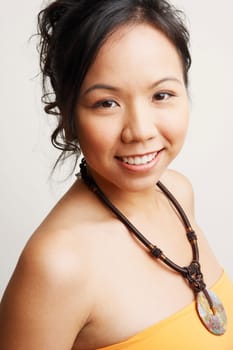 Portrait of a young woman smiling