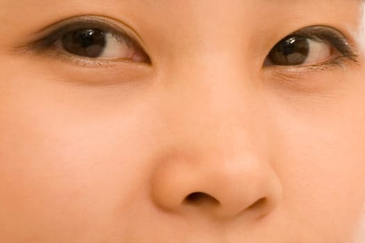Close-up of a young woman's face