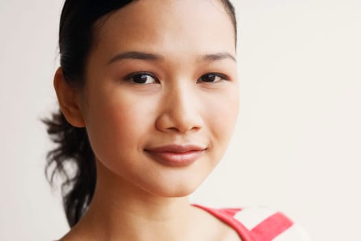 Portrait of a young woman smiling
