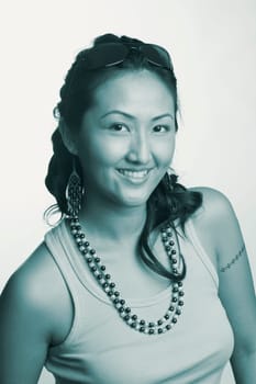 Portrait of a young woman smiling