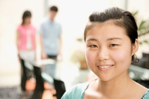 Portrait of a female office worker smiling