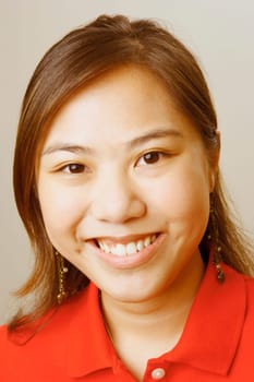 Portrait of a young woman smiling