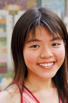 Portrait of a young woman smiling