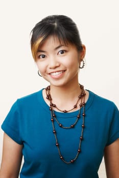 Portrait of a young woman smiling