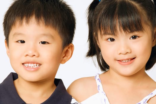 Portrait of a girl and her brother