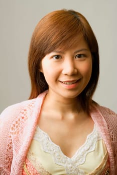 Portrait of a young woman smiling