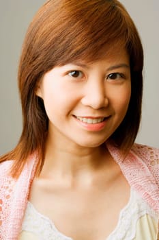 Portrait of a young woman smiling