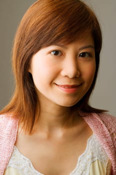 Portrait of a young woman smiling