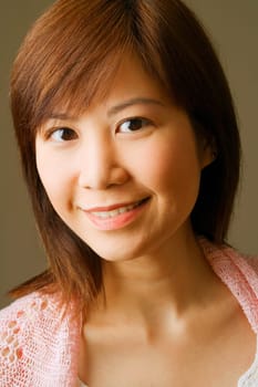 Portrait of a young woman smiling