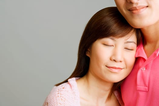 Close-up of a young couple