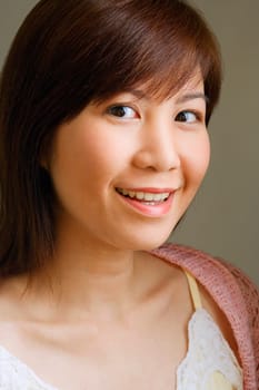 Portrait of a young woman smiling