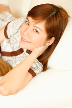 Portrait of a young woman smiling