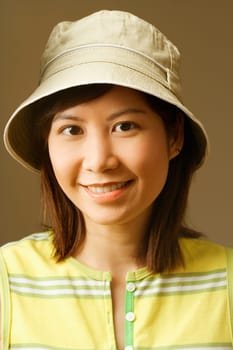 Close-up of a young woman smiling