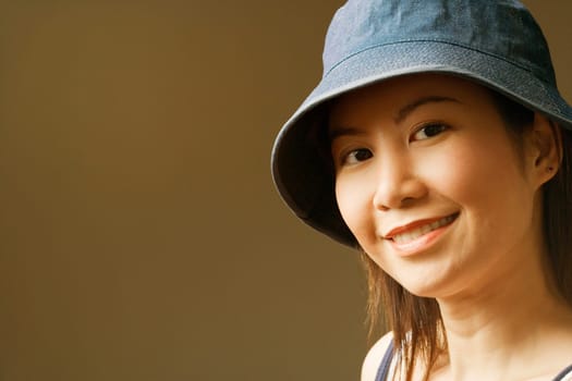 Close-up of a young woman smiling
