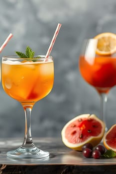 cocktail cocktails drink alcohol food bright yellow red juice orange color table cooking bar generated ai alt. High quality illustration black background