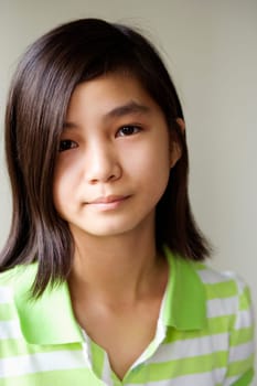 Portrait of a girl looking upset