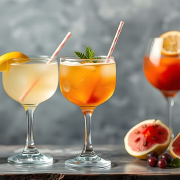 cocktail cocktails drink alcohol food bright yellow red juice orange color table cooking bar generated ai alt. High quality illustration black background