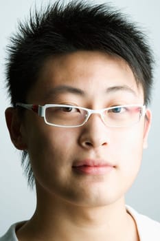 Portrait of a young man wearing eyeglasses